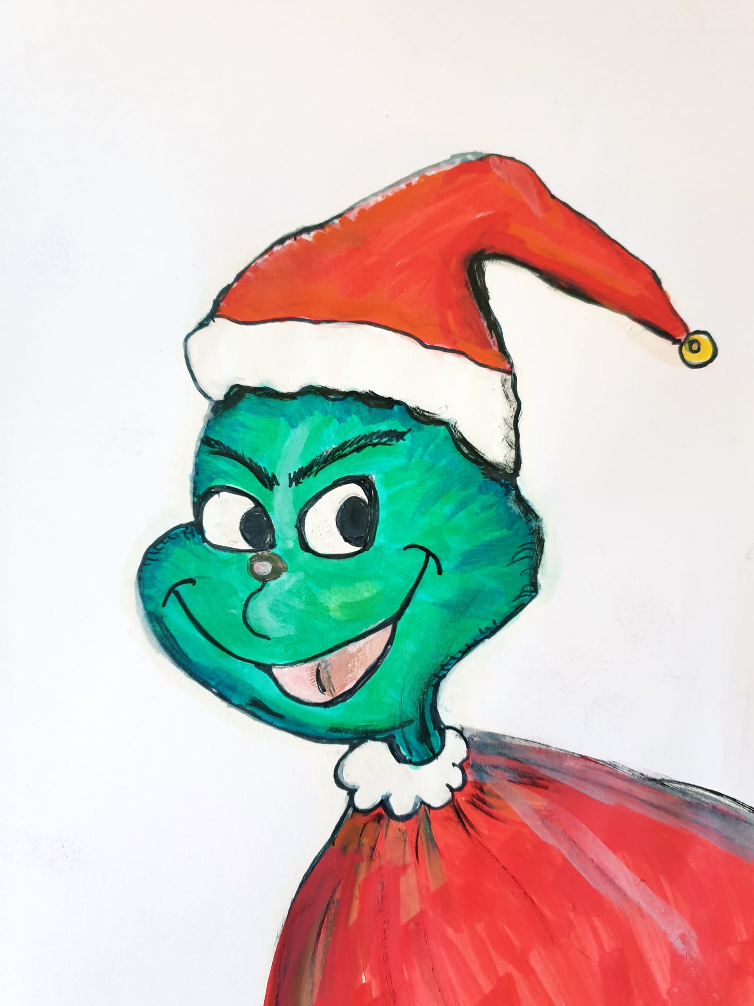 Weihnachten mit dem Grinch – Acrylmalen für Kinder ab 7 Jahre 